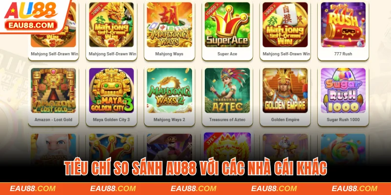 Tiêu chí so sánh AU88 với các nhà cái khác